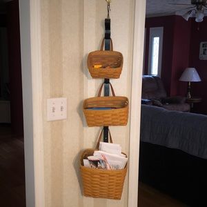 Set of 3 Longaberger hanging baskets